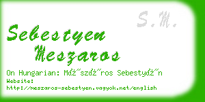 sebestyen meszaros business card